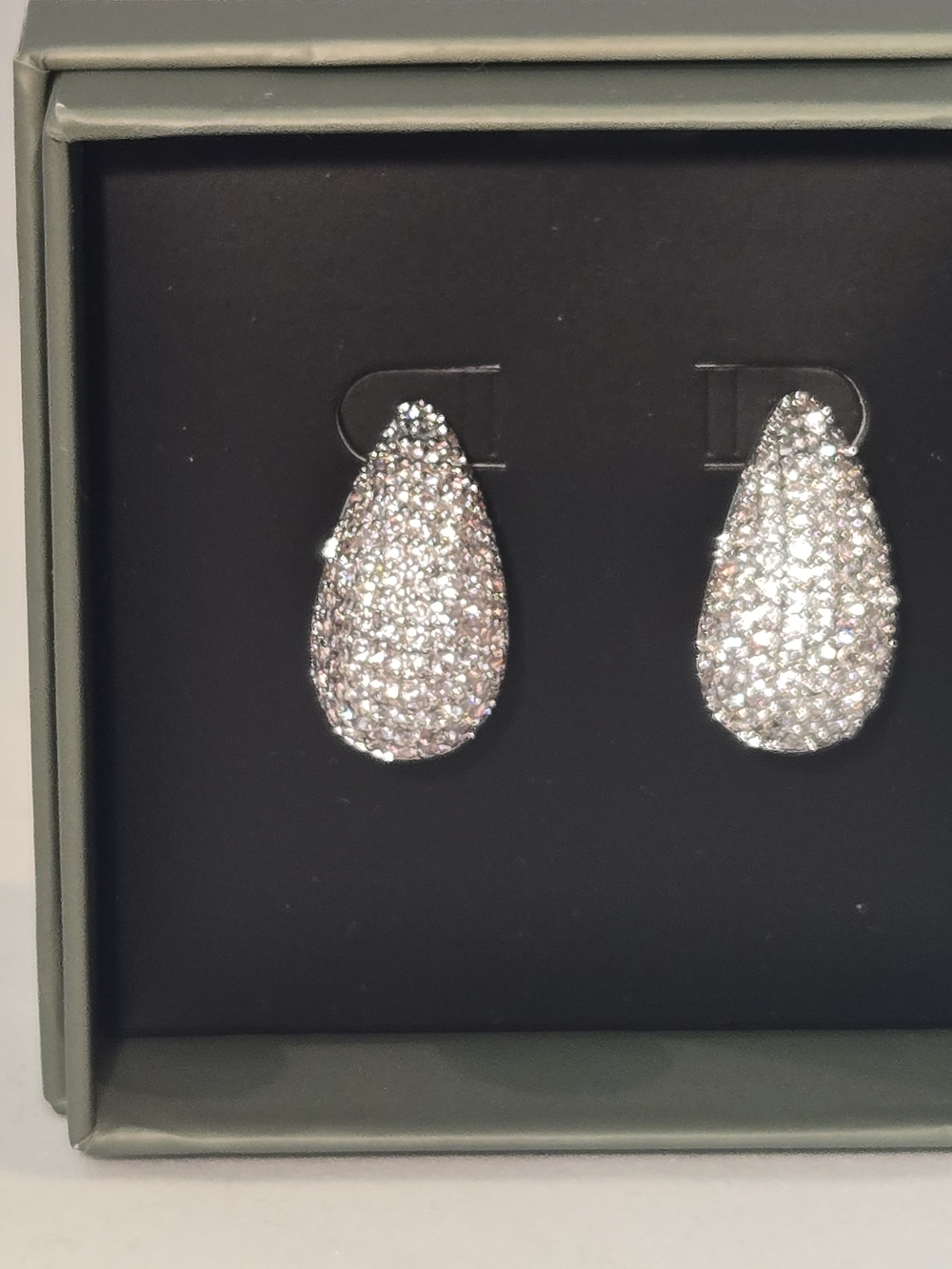 Jewels by Sunaina Sparkling Teardrop Crystal Earrings